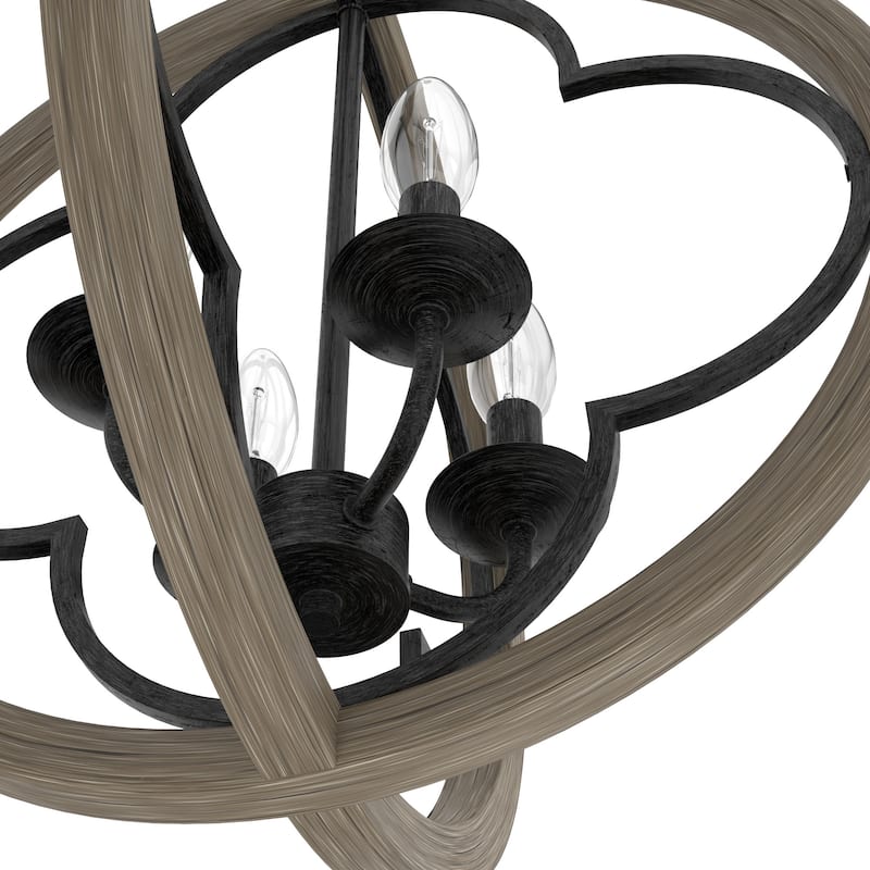 Hunter 19" Gablecrest 4-Light Pendant - Kitchen Island, Dining Room, Entry - Modern Farmhouse, French Country, Distressed