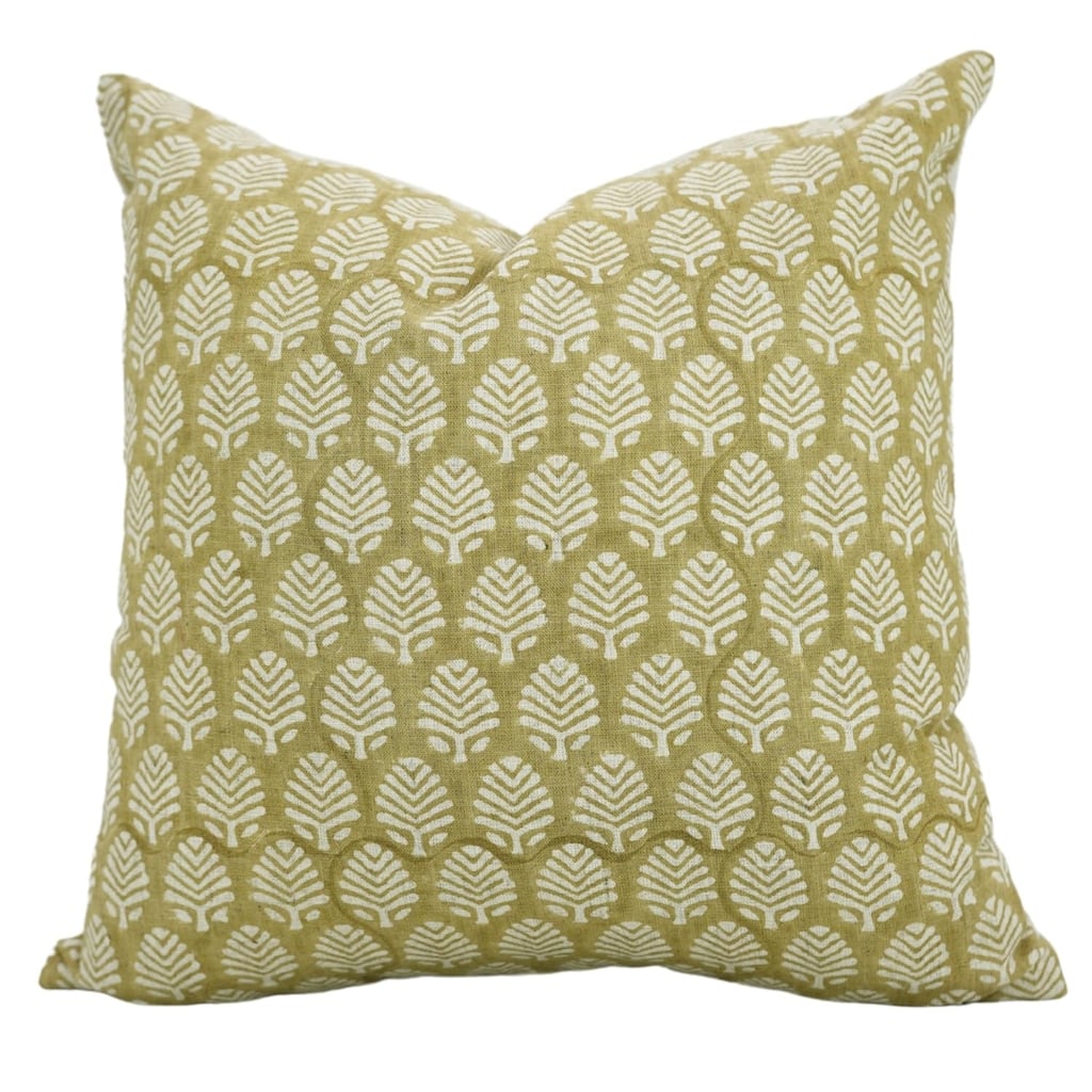 Fabdivine 26x26 Boho Floral or leaf Pattern Cushion Cover, Sangmarmar