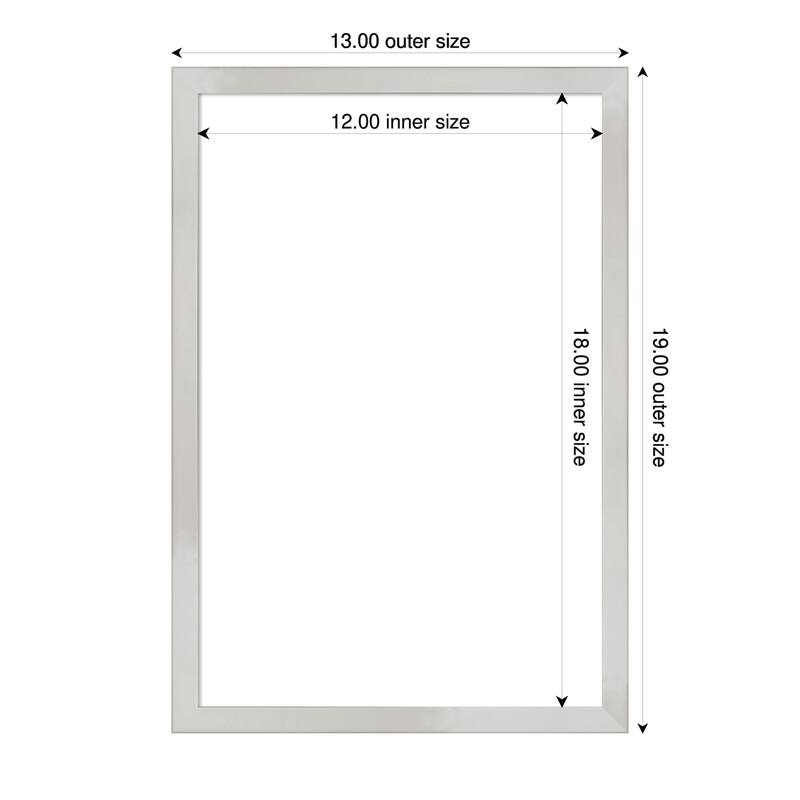 Amanti Art Svelte Clay Grey Framed Dry Erase Magnetic Board - 13 x 19 in - Svelte Silver