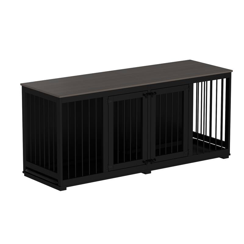 Multi-functional Pet Crate with Secure Locks - Versatile Color Console