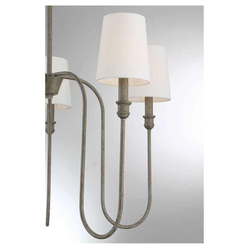 Meridian M10077 5 Light 27" Wide Chandelier with Fabric Shade