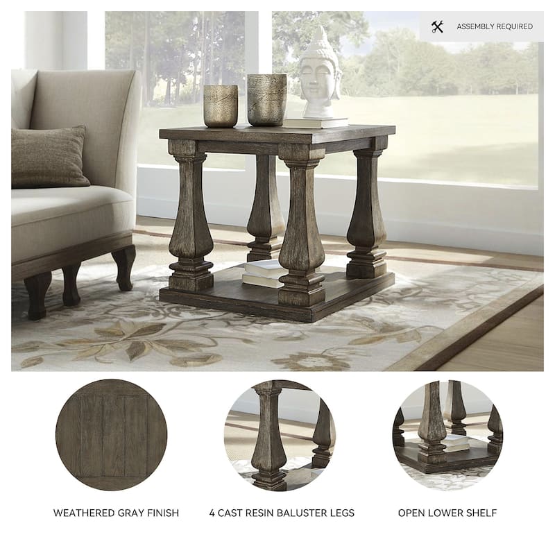 Johnelle End Table - Gray