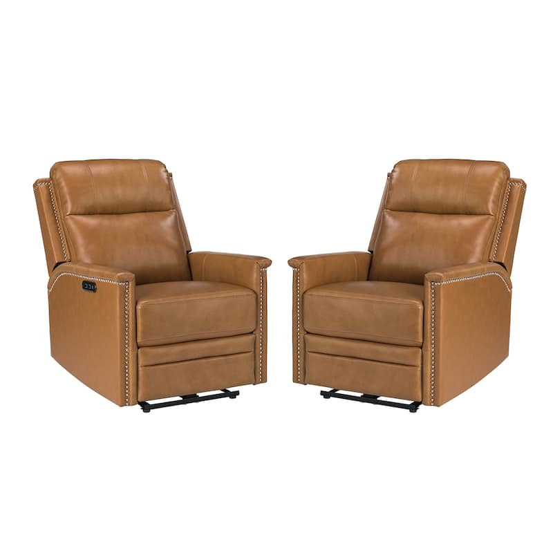 Salvador Transitional Electric Recliner set of 2 with Special Arms by HULALA HOME