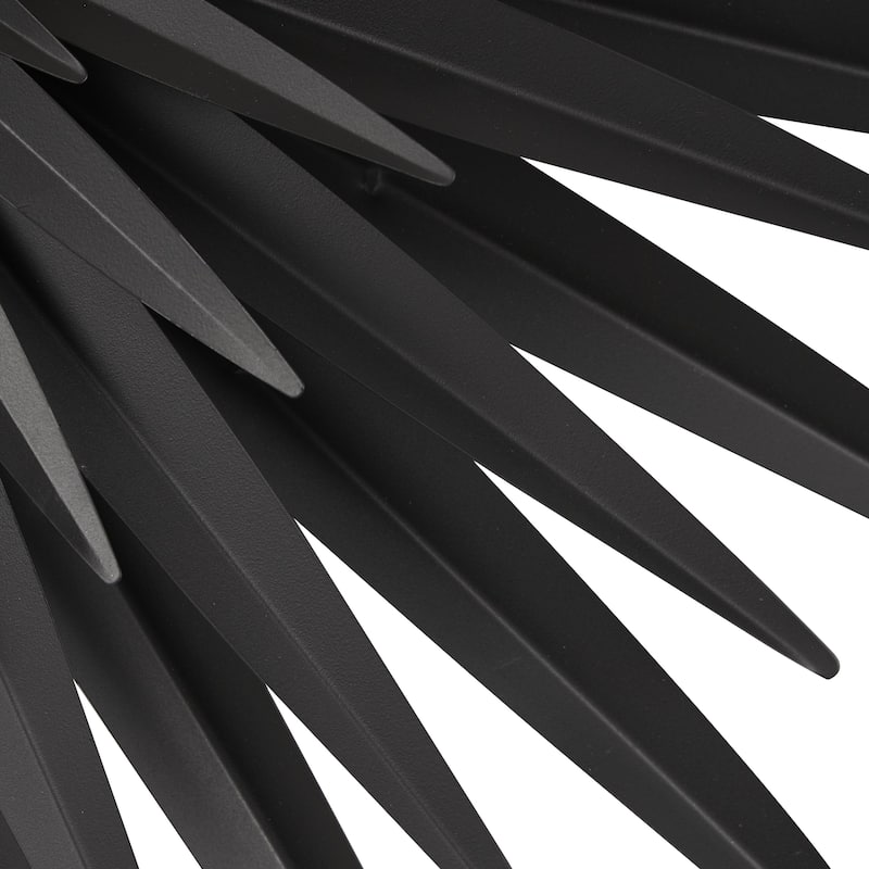 Metal Sunburst Large Layered 3D Home Wall Decor - Black - Roche River Decor