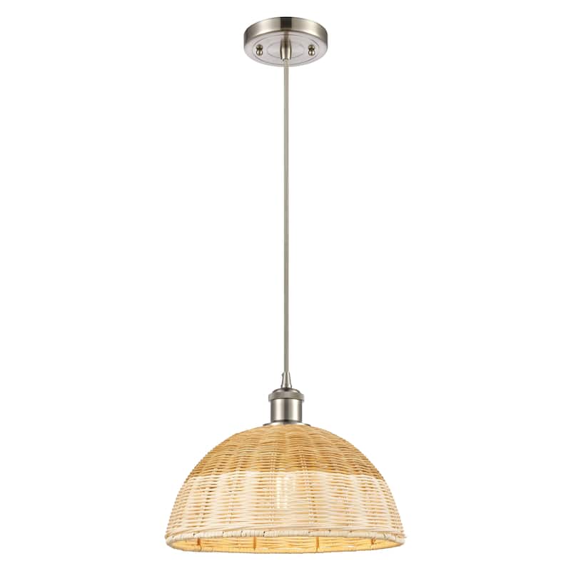 Innovations Lighting Endless Possibilities Ballston - Bristol Natural II - 1 Light 12" Cord Hung Mini Pendant - Brushed Satin Nickel