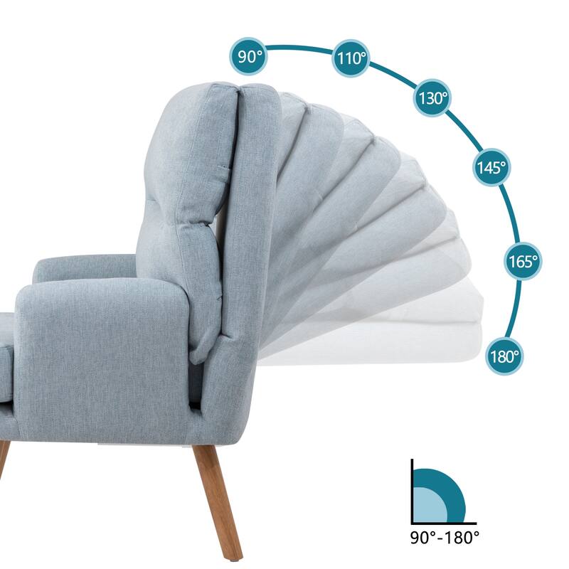 Ergonomic Accent Chairs Lounge Chair with Ottoman and Adjustable Back Bed Bath & Beyond 38371920