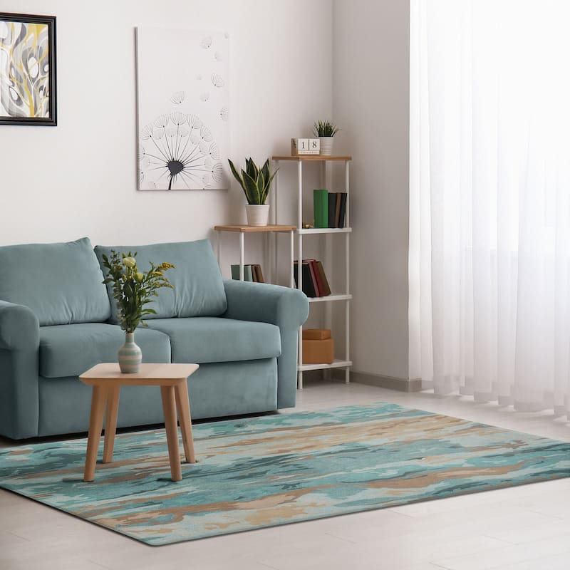 Liora Manne Corsica Waterfall Abstract Indoor Wool Rug