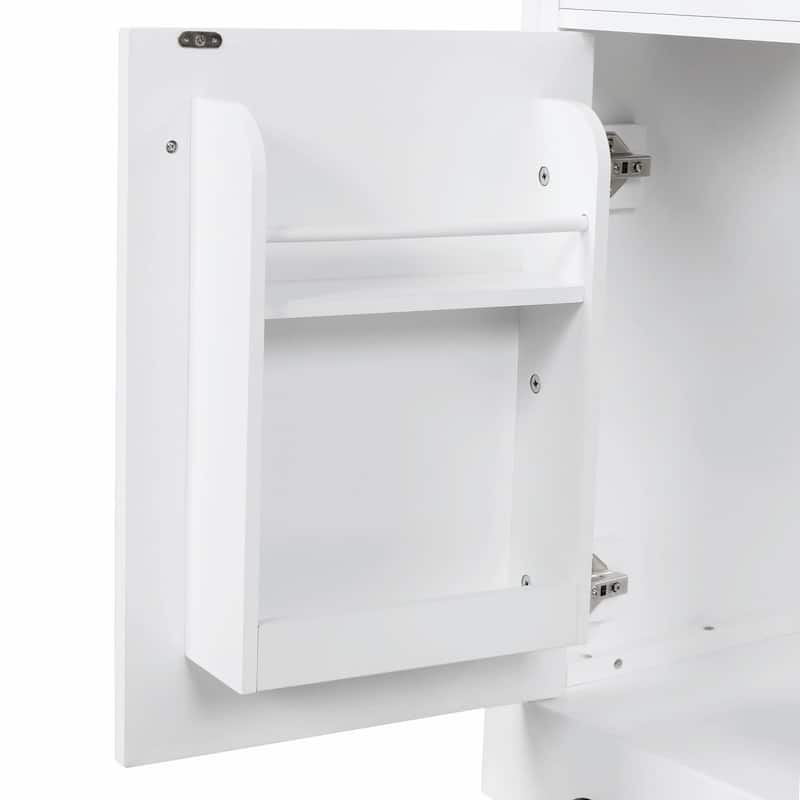 30" Bathroom Vanity with Sink, Cabinet with 1 Door and 2 Drawers, MDF Construction