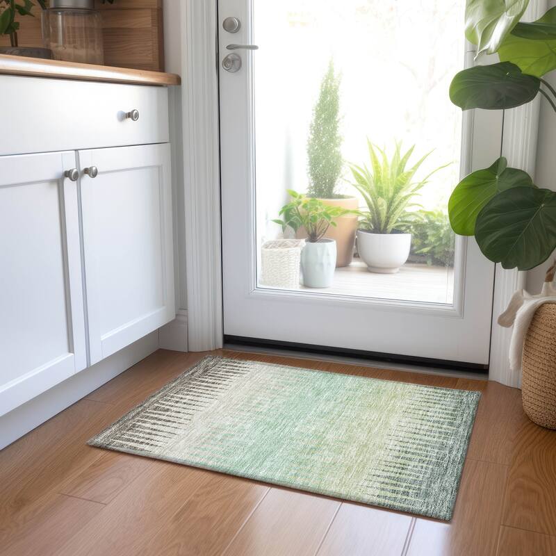 Machine Washable Indoor/ Outdoor Chantille Contemporary Ombre Rug