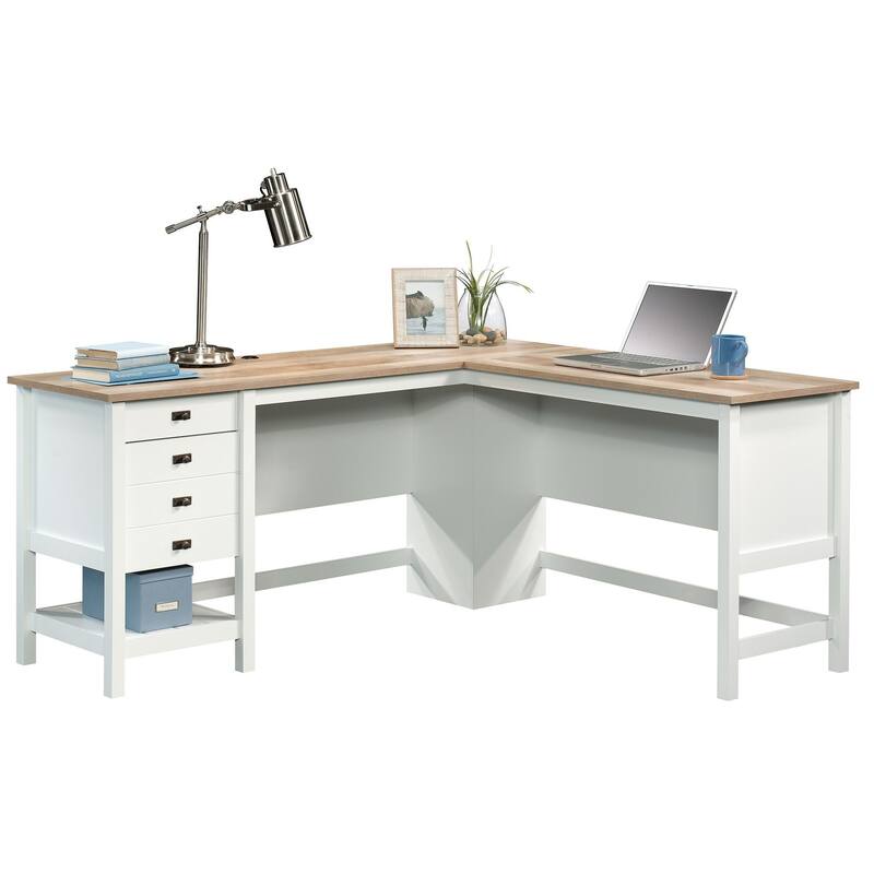 Cottage Road L Desk - Soft White