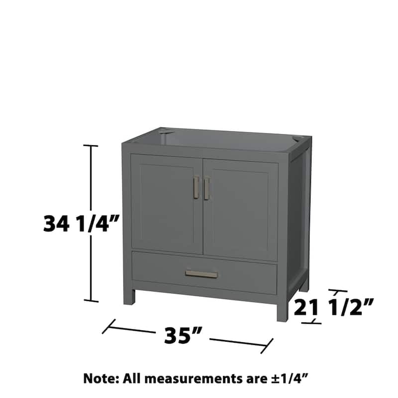 Wyndham Collection WCS141436SSXXMXX Sheffield 36" Single Free Standing