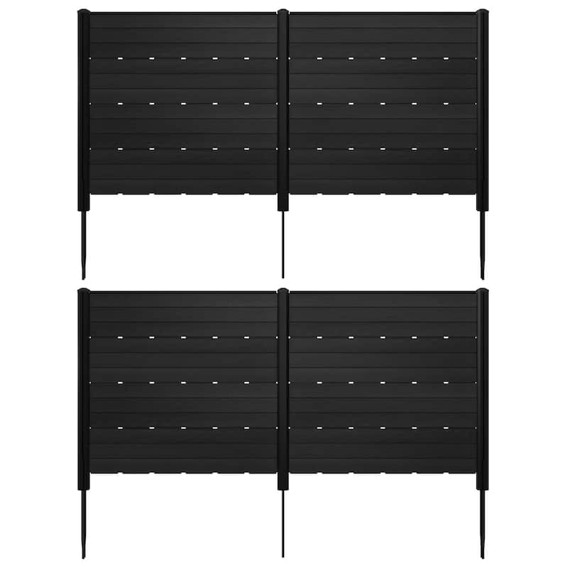 Gymax 48'' L x 46'' H Air Conditioner Fence Outdoor Privacy Fence