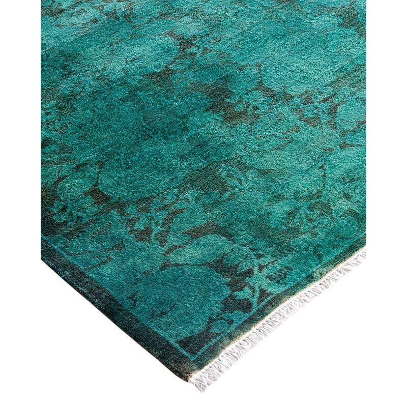 Contemporary Overdyed Wool Hand Knotted Runner - 2' 8" x 13' 0"