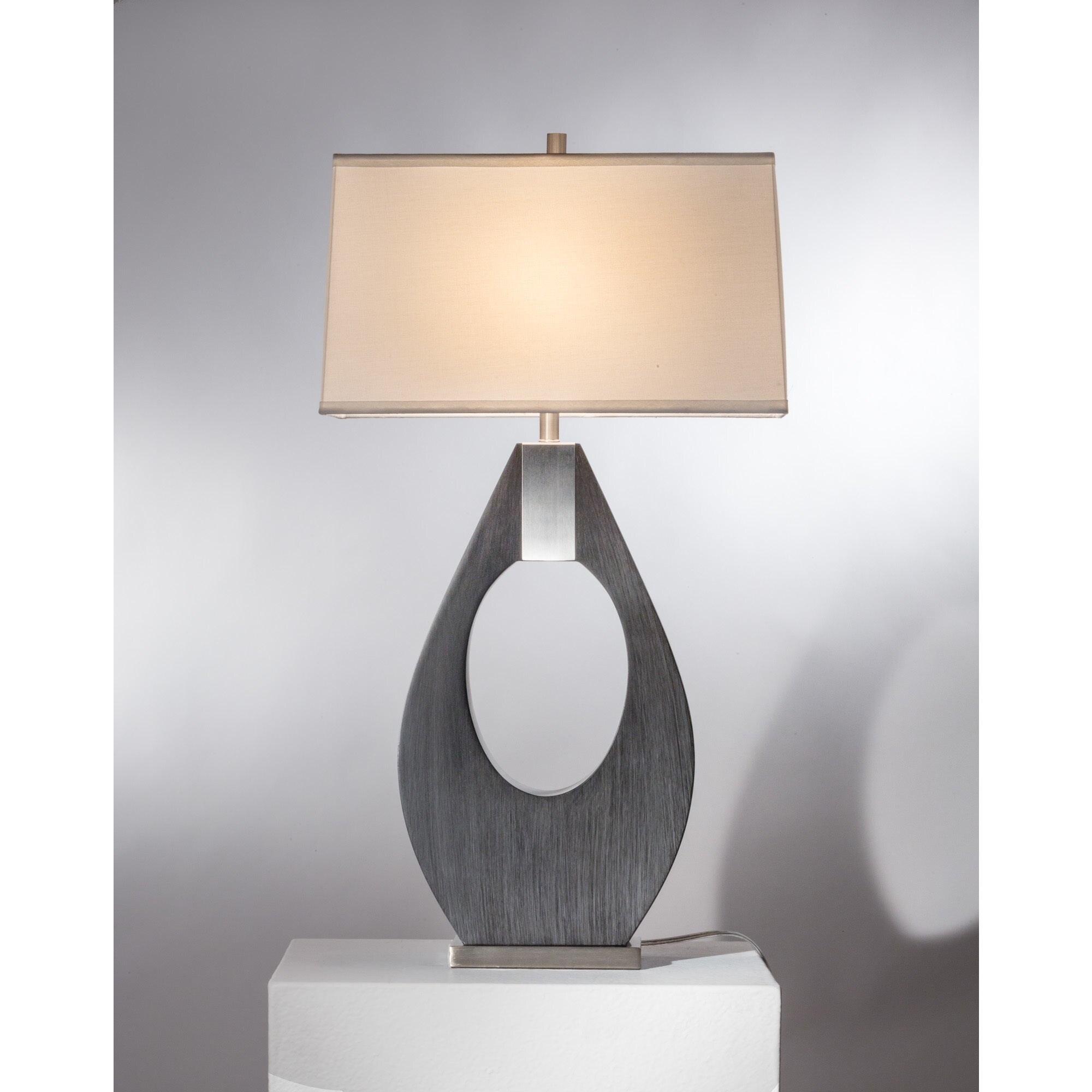 Bass Clef Table Lamp Charcoal Gray