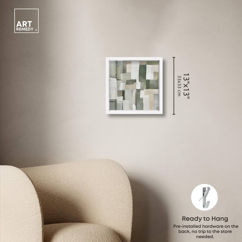 Pale Jade Green I Shadowbox by Art Remedy