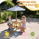 preview thumbnail 7 of 8, Gymax Kids Picnic Table w/ Stools Wooden Activity Desk Set w/ Foldable