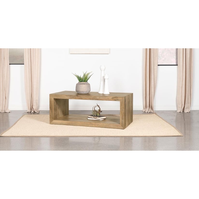 Headron Natural Rectangular Coffee Table