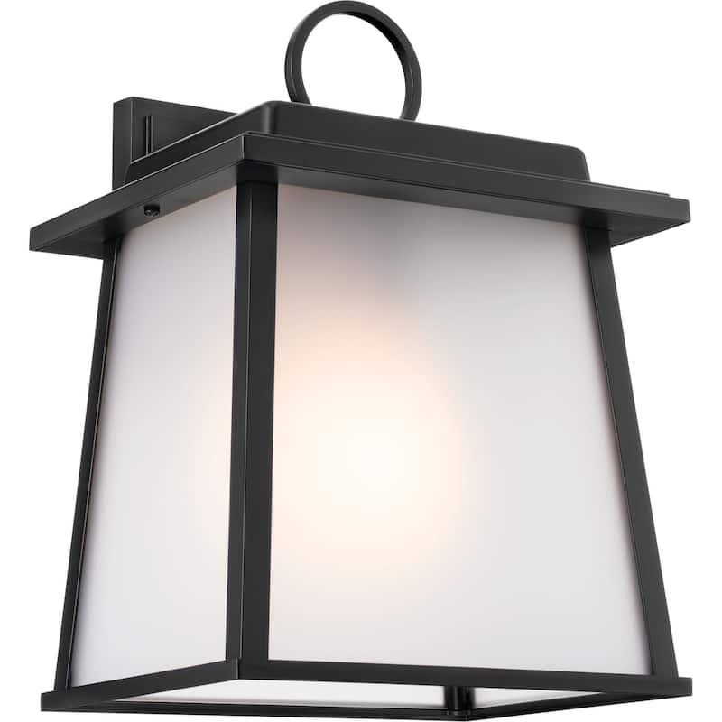 Kichler 59106 Noward 12" Tall Outdoor Wall Sconce with Satin Etched - Black