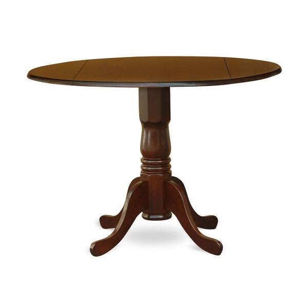 Shop Round 42-inch Drop Leaf Dining Table with Pedestal ...
