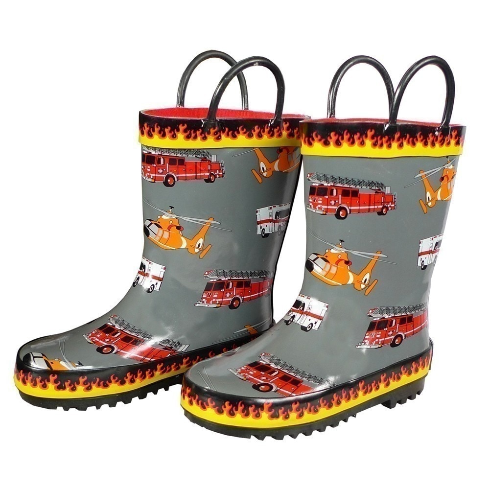 printed rubber boots