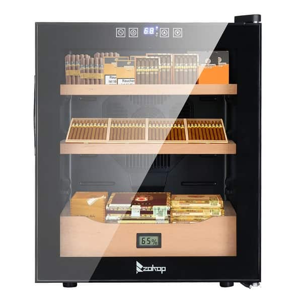 slide 2 of 8, 300 Cigar Cooler Humidor with Hygrometer Black