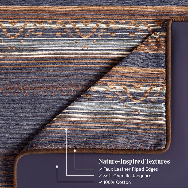 Paseo Road Estes Striped Rustic Western Cabin Bedding 3 Piece Comforter Set with Pillow Shams