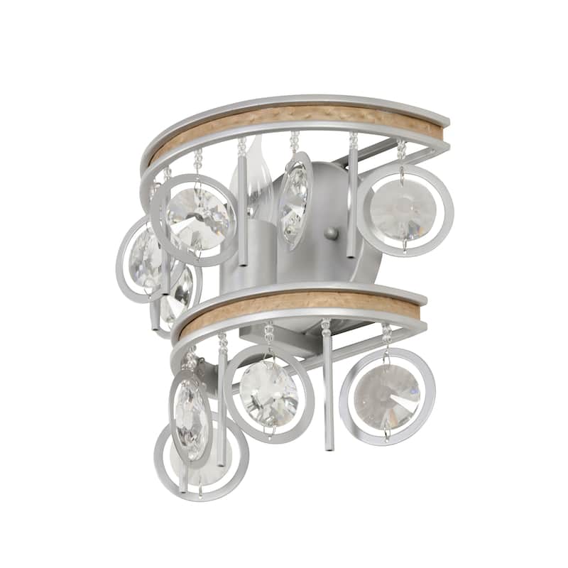 Varaluz Charmed 1-Light Wall Sconce - Silver/Champagne Mist