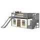 preview thumbnail 6 of 19, Max and Lily Classic Low Bunk with Stairs, Easy Slide and Curtain