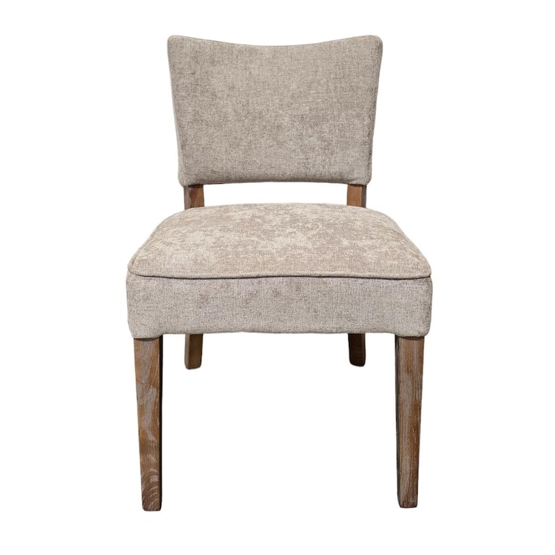 Rea Dining Side Chair Set of 2, Taupe, Classic Graywash Solid Wood