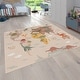 preview thumbnail 5 of 6, Kids Rug Play Mat with World Map & Dinosaurs in Beige