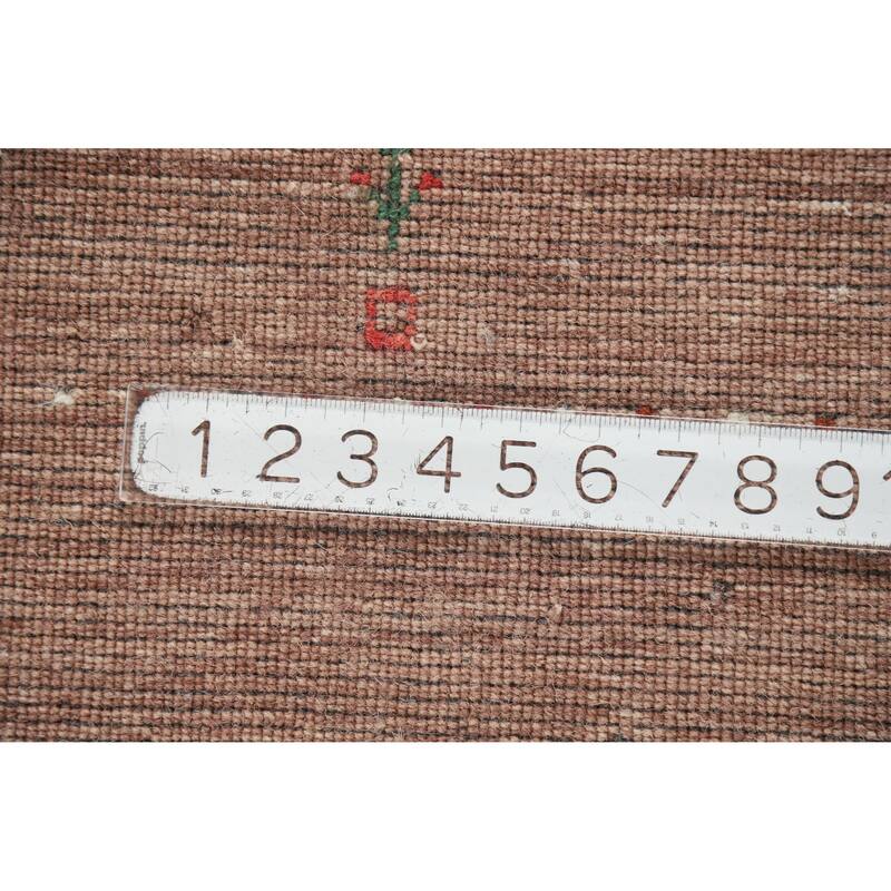 Hand Knotted Oriental 100% Wool Carpet Tribal Animal Pictorial Brown Gabbeh Area Rug - 7' 10'' X 5' 2''