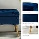 preview thumbnail 110 of 137, HULALA HOME Neptunus Modern 45.5" W Velvet Bedroom Storage Bench for End of Bed with Nailhead Trim