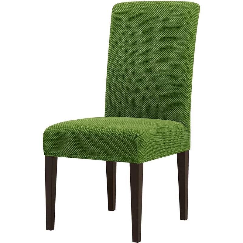 Subrtex 2 PCS Stretch Dining Chair Slipcover Textured Grain Cover