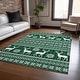 preview thumbnail 50 of 152, Machine Washable Indoor/ Outdoor Christmas Sweater Chantille Rug Green - 10' x 14'