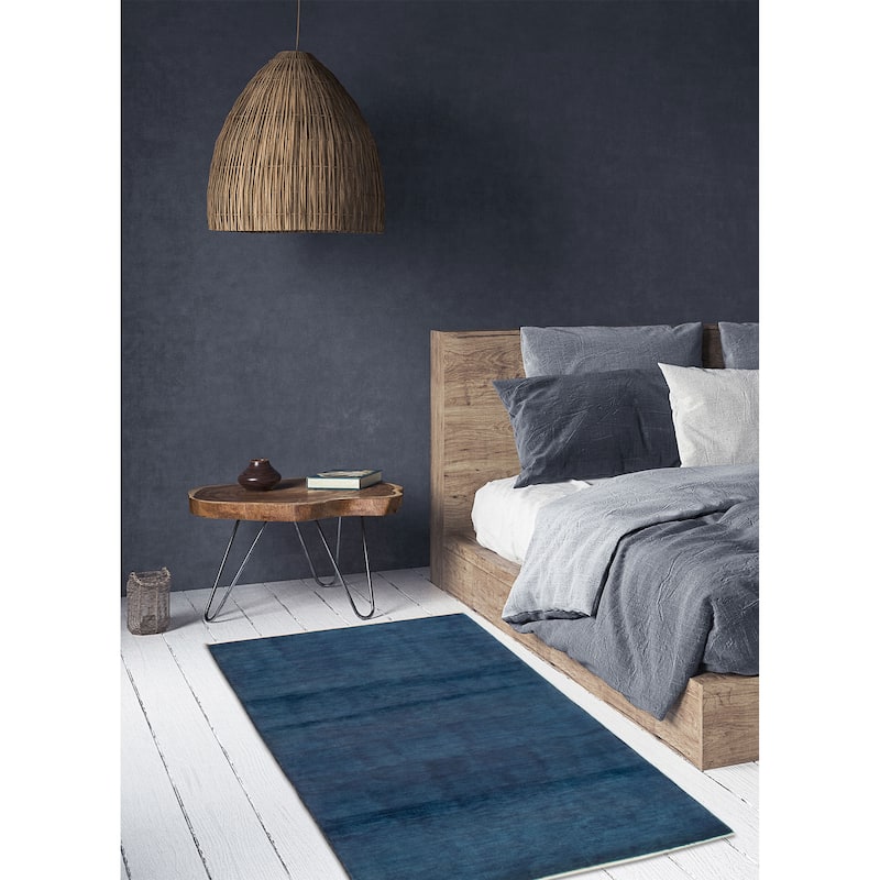 Pak Finest Gabbeh Navy Rug 3'10" x 5'9" - 3'10 x 5'9