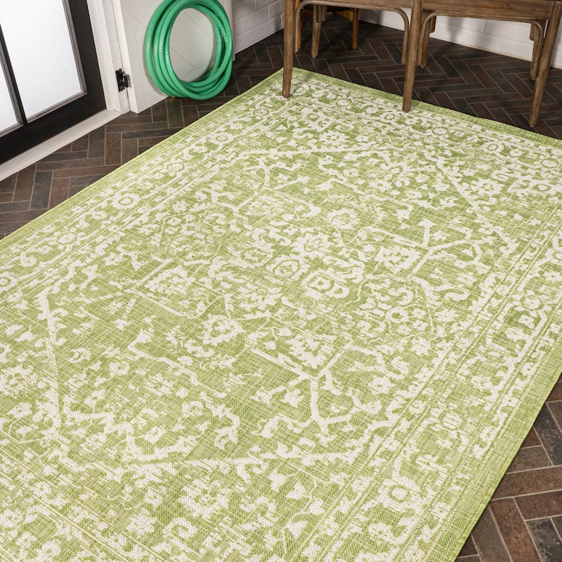 JONATHAN Y Medallion Textured Weave Indoor/Outdoor Area Rug