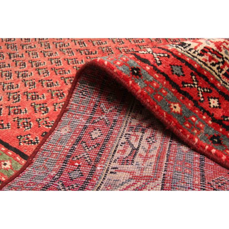 ECARPETGALLERY Hand-knotted Andelz Red Wool Rug - 3'5 x 9'11