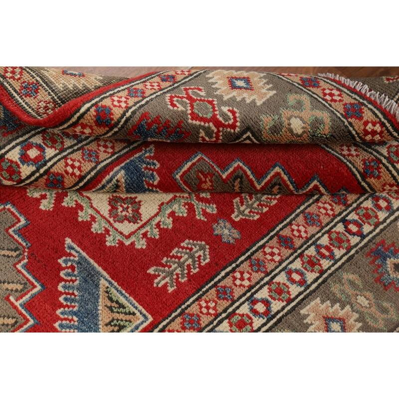 Kazak Foyer Rug Handmade Entryway Wool Carpet - 3'5" x 4'8"