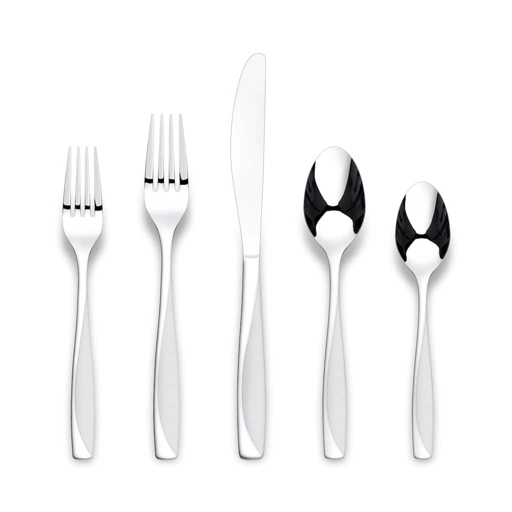 Ornative CIAN Sand Finish 20 Pieces Flatware Set - 10.63" H x 6.69" W x 2.76" D