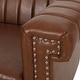 preview thumbnail 35 of 38, Drury Channel Stitch Faux Leather Sofa with Nailhead Trim by Christopher Knight Home - 83.00" L x 32.50" W x 27.00" H