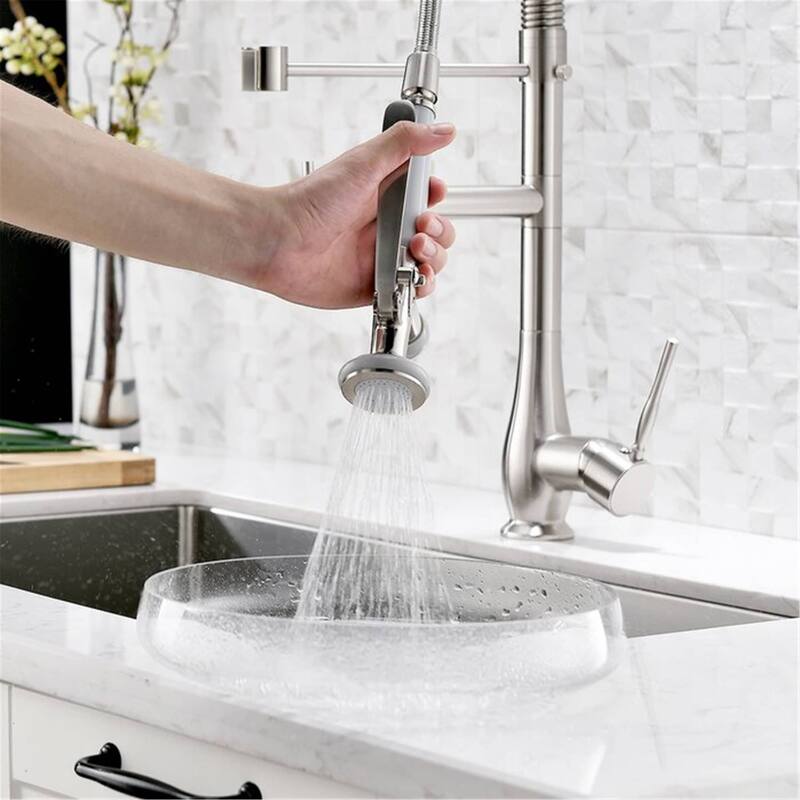 Commercial Kitchen Faucet Single Handle Modern Single Hole Kitchen Sink Faucets With Pull Down Sprayer Modern Basin Taps