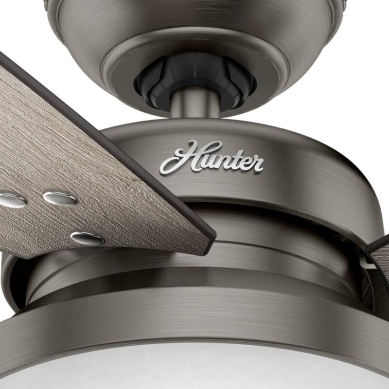 Hunter Fan Sentinel Brushed Nickel 52-inch Ceiling Fan with 3 Reversible Blades - Silver