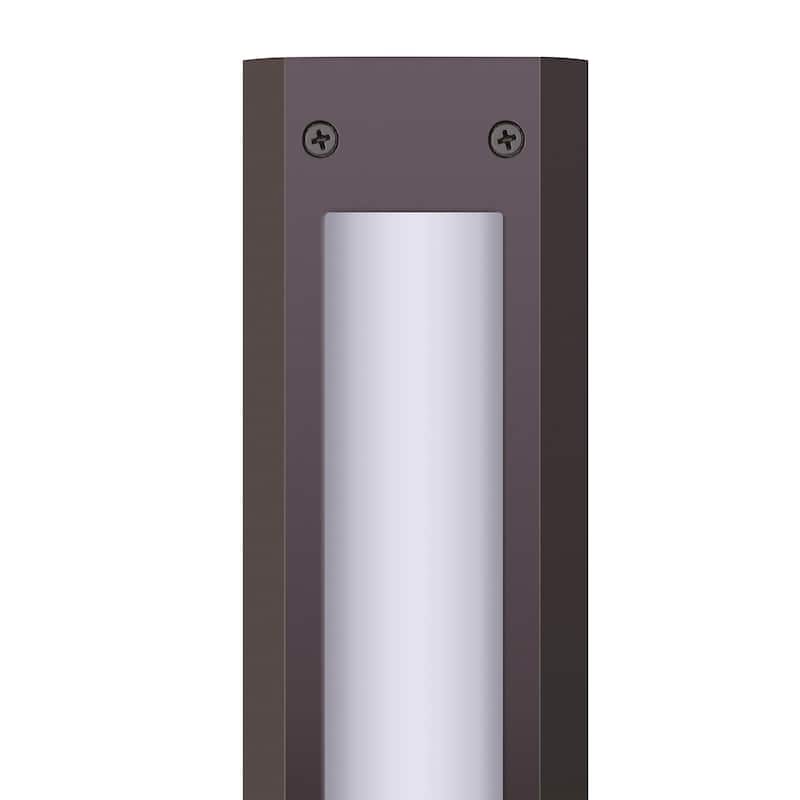 Modern LED Black/Bronze Aluminum Outdoor Wall Sconce(Set of 2)