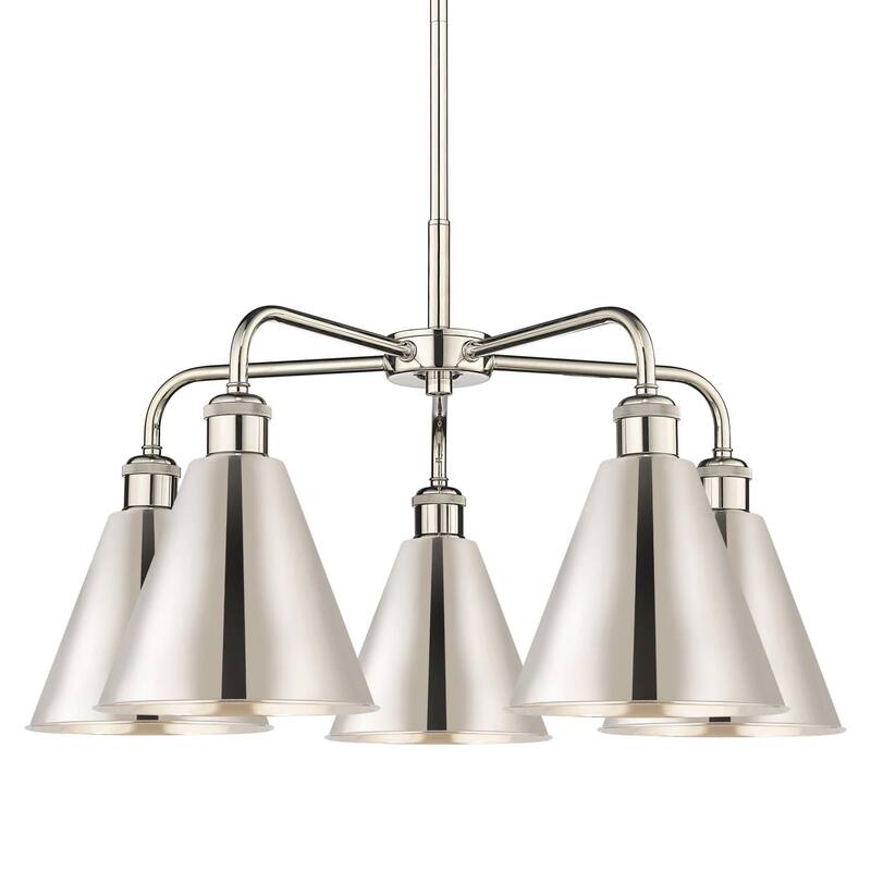 Innovations Lighting 516-5CR-16-26 Ballston Cone Chandelier Ballston - Polished Nickel