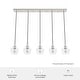 preview thumbnail 6 of 12, Hunter Maple Park 5 Light Linear Cluster Ceiling Light - Kitchen Island, Dining room, Modern Farmhouse, Contemporary - 42"