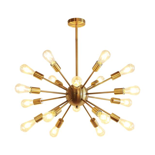 Modern 18-light Brass Sputnik Chandelier