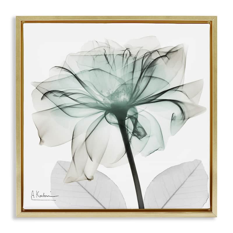 Stupell Unique Chic Flower Petal Framed Floater Canvas Wall Art Design By Albert Koetsier - 25 x 25 - Gold