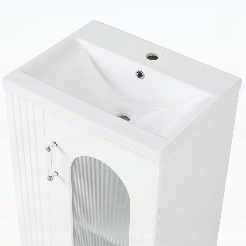 Bathroom Vanity Cabinet with Sink,with Two-tier Shelf,Adjustable Shelf