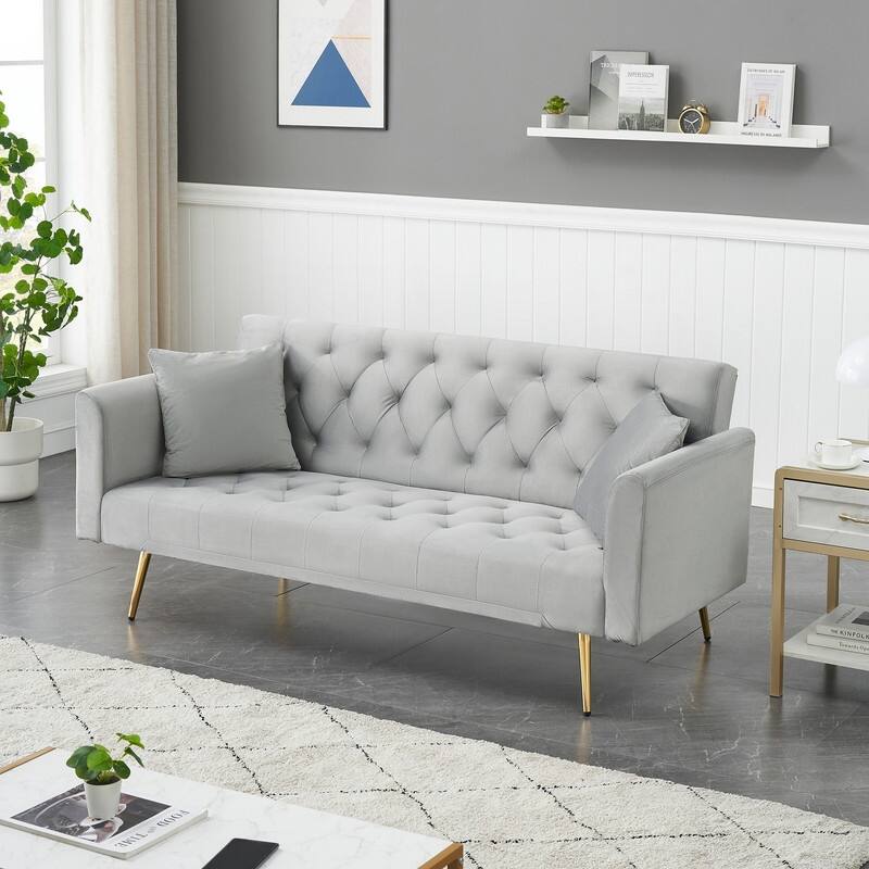 71" Convertible Double Folding Living Room Sofa Bed