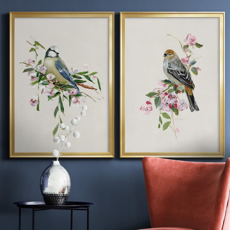 Spring Song Blue Bird Premium Framed Print - Ready to Hang - Multi-Color